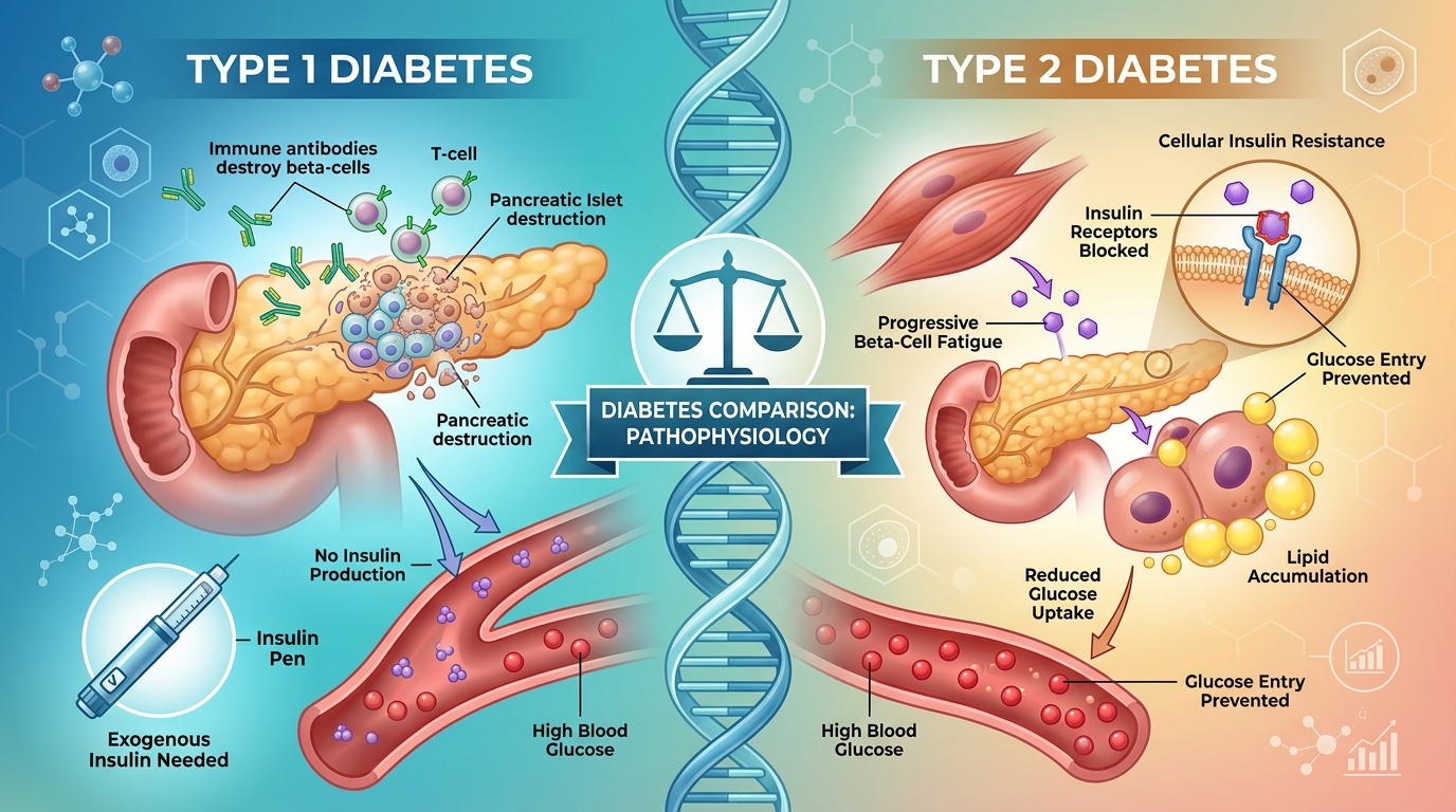 Type 1 vs Type 2 Diabetes: Differences, Symptoms & Management